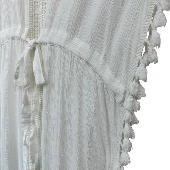 Blue Island Summer Sleeveless Swim Dress Coverup, White, Medium - Picture 6 of 12